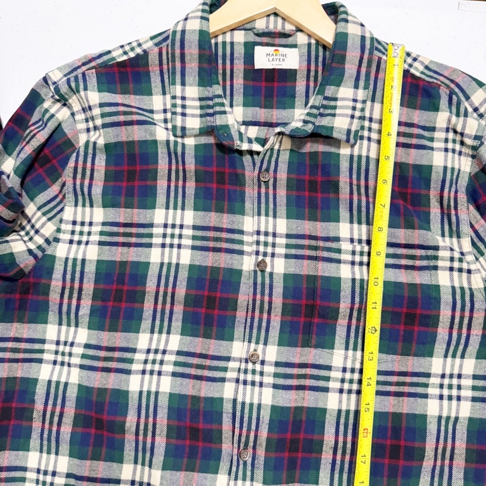 Marine Layer Tahoe Button Down Flannel Shirt XL - image 10